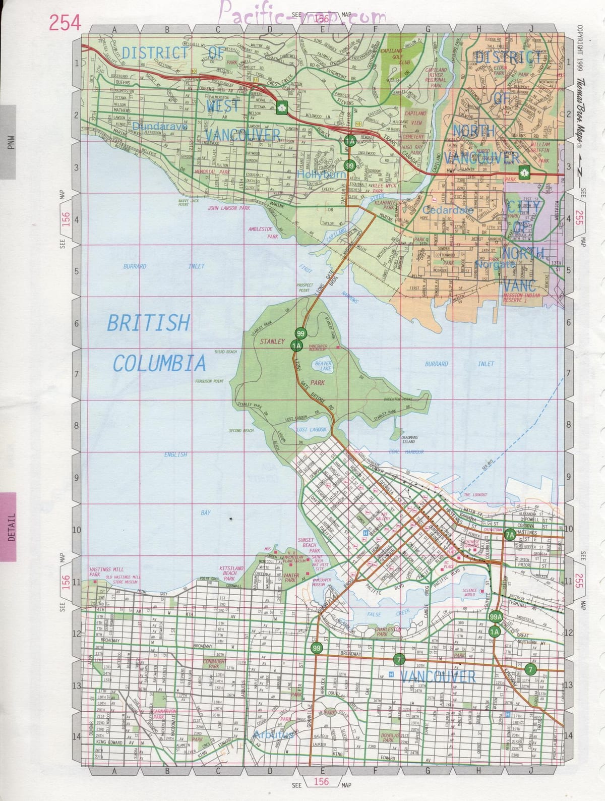 Kart Şimali küçə Vancouver 