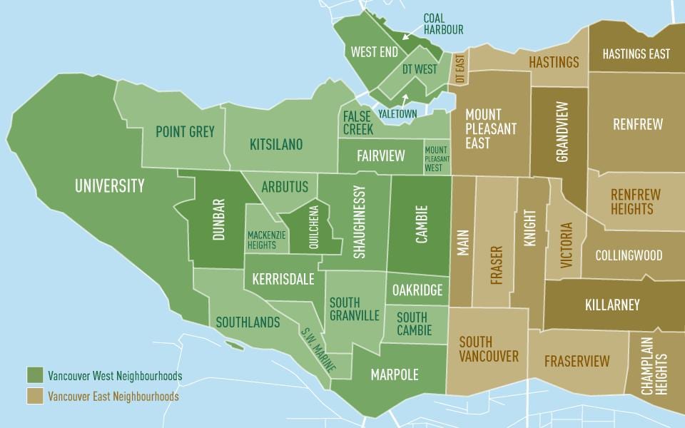 Xəritə ətrafında Vancouver 