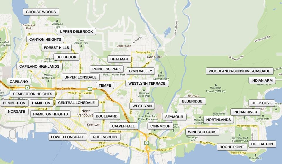 Kart rayonlarının Şimali Vancouver 