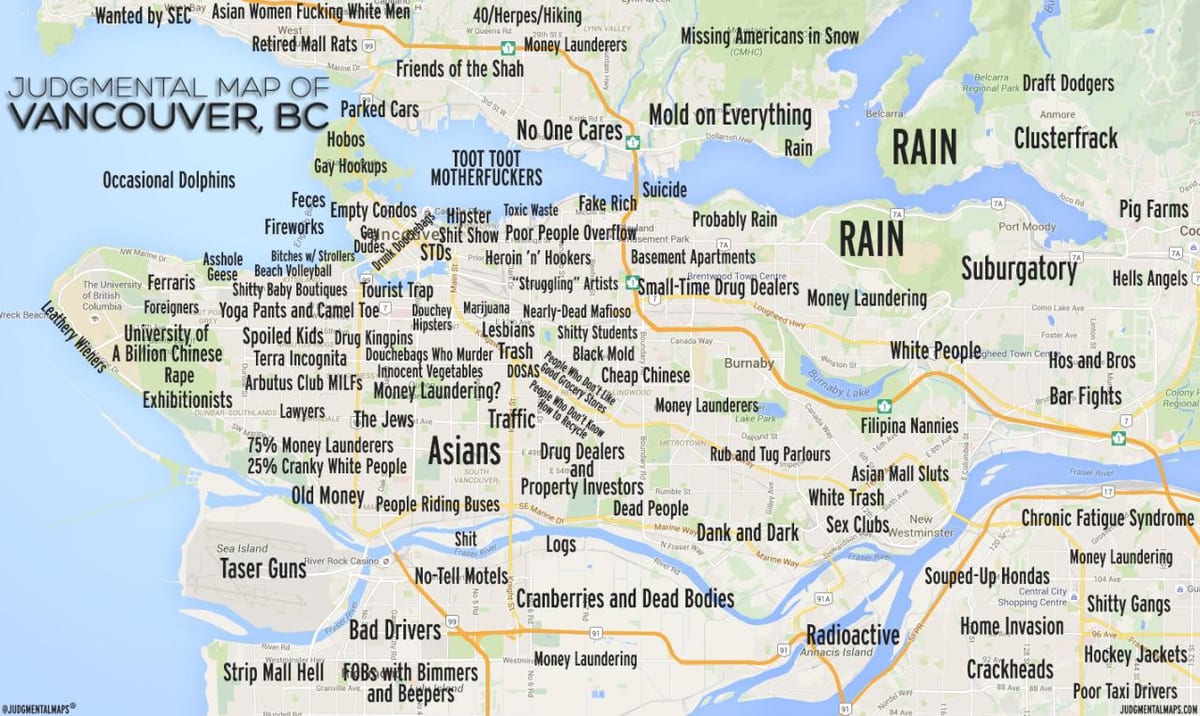 qınamaq xəritə Vancouver