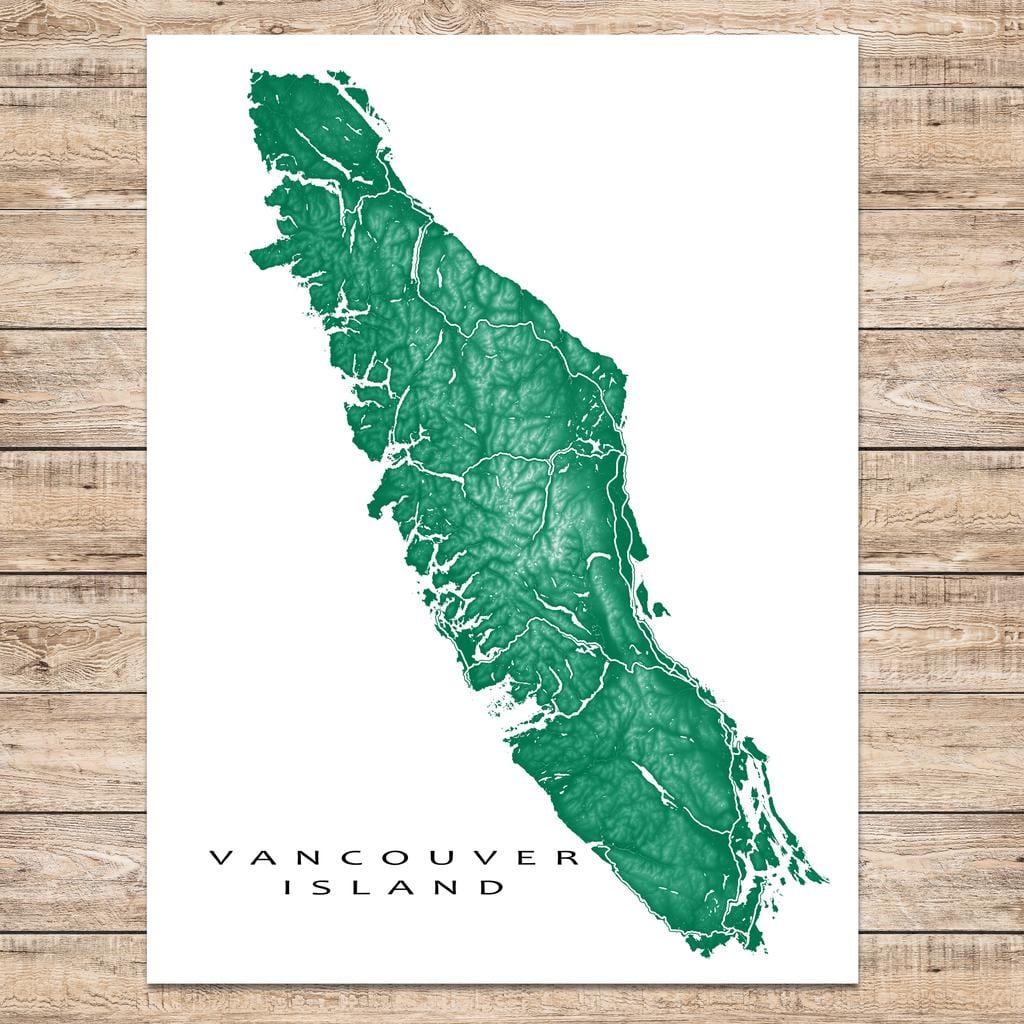 Xəritə ada Vancouver incəsənət