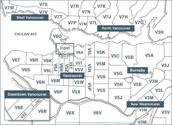 Kart Vancouver poçt indeksi