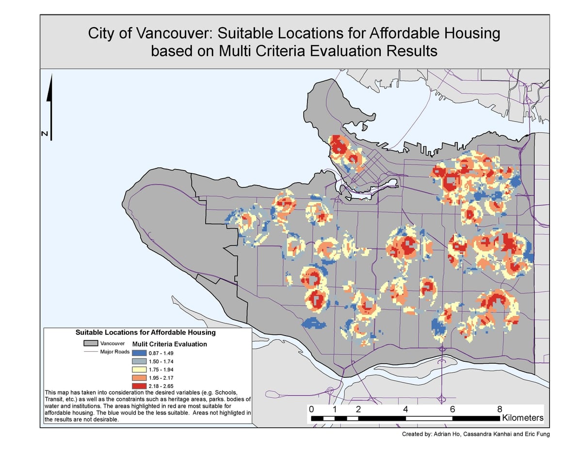 yaşadığım Vancouver GIS xəritə