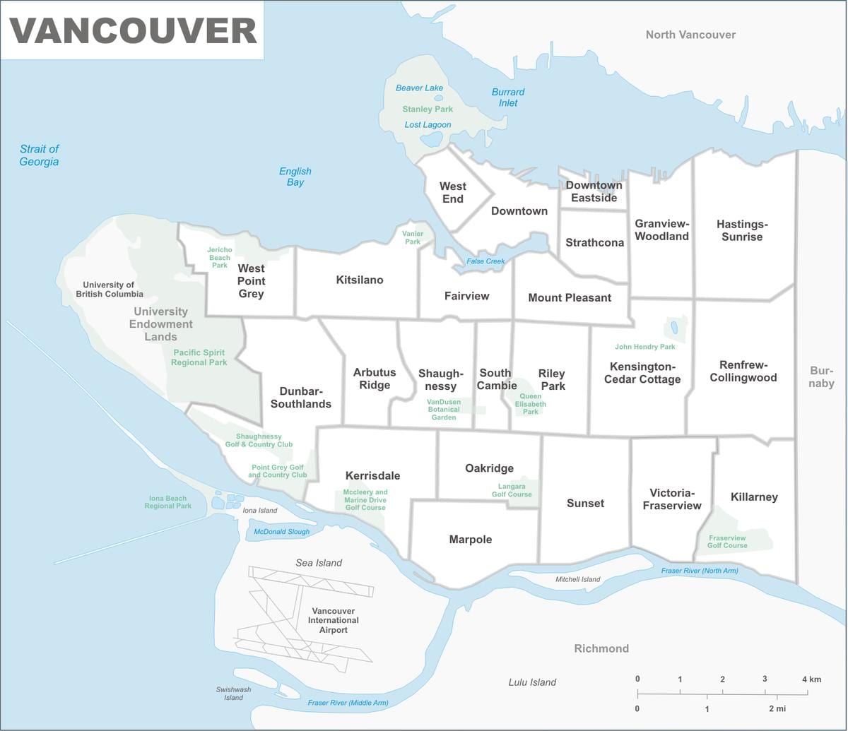 Kart Vancouver rayonu