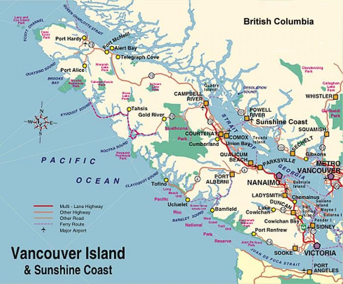 kamp Adasında Vancouver xəritəsi
