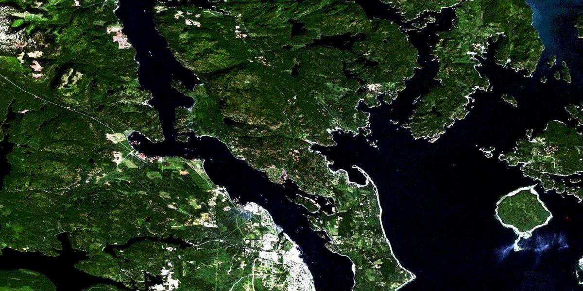 Xəritə ada peyk Vancouver 