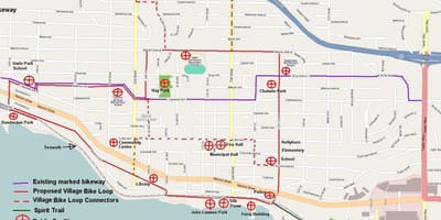 Şimali Vancouver velosiped xəritə