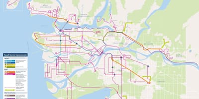 Транслинк Metro xəritəsi Vancouver