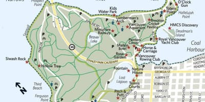Kart arka дровосеку Stanley Park