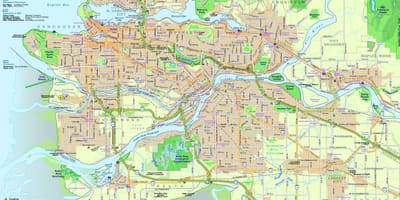 Xəritə Böyük Vancouver