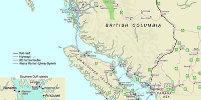 Bərə Vancouver greater Vancouver ısland xəritədə