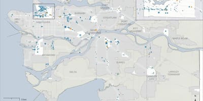 Metro Vancouver надземного xəritə