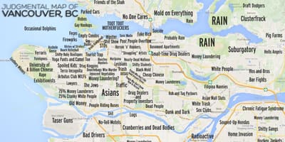 Qınamaq xəritə Vancouver