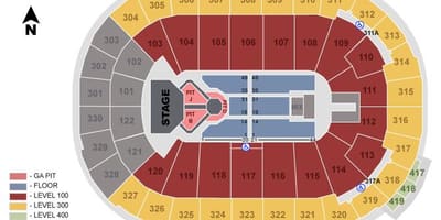 Rogers Arena-Vancouver, Oturma xəritə