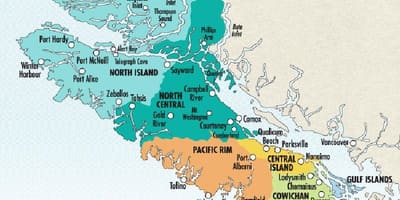 Xəritə ada Vancouver wineries