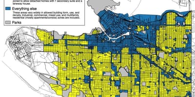 Zonalarının xəritəsi Vancouver