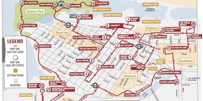 Kart Vancouver hop-hop-off yük arabaları, döküm 