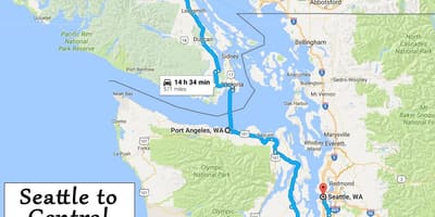 Xəritə ada Vancouver səfər