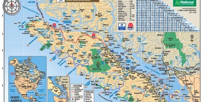 Xəritə ada Vancouver r. parklar