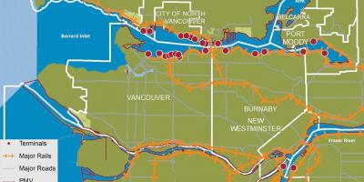 Şəhərin xəritəsi Норт-Vancouver
